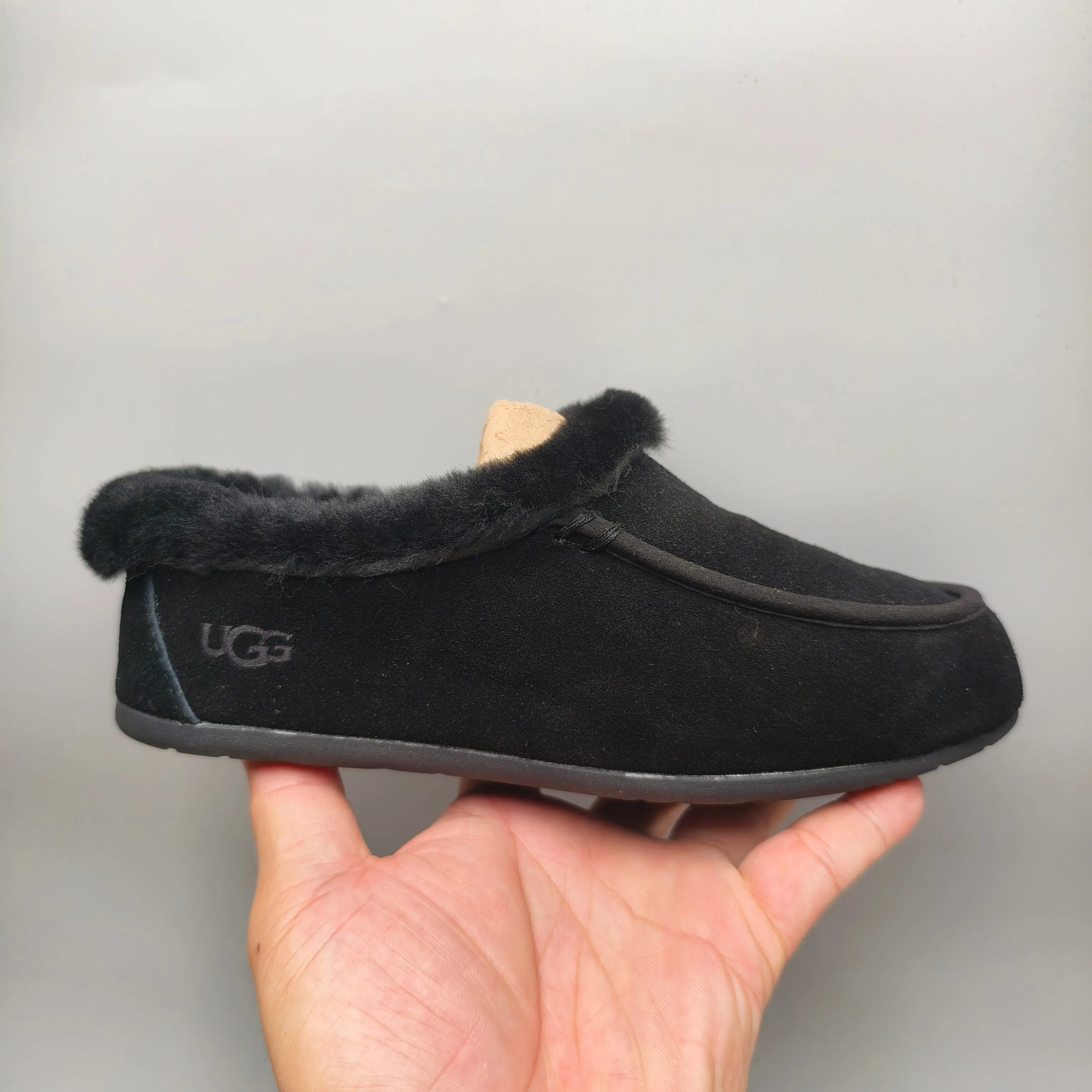 💰440 UGG sheepskin all-in-one snow boots 1391 Slip-on casual home shoes for women Color: maroon black chocolate Matching size: 35-40